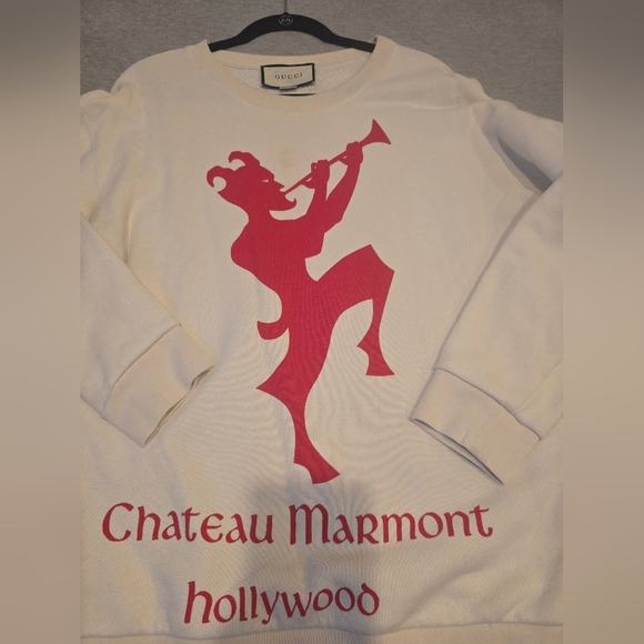 Gucci Chateau Marmont Graphic Sweatshirt Altered to Sz Medium - Picture 2 of 16